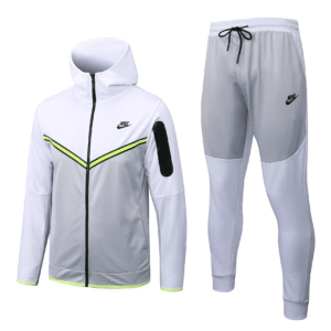 Conjunto Tech Fleece – Branco/Cinza/Verde