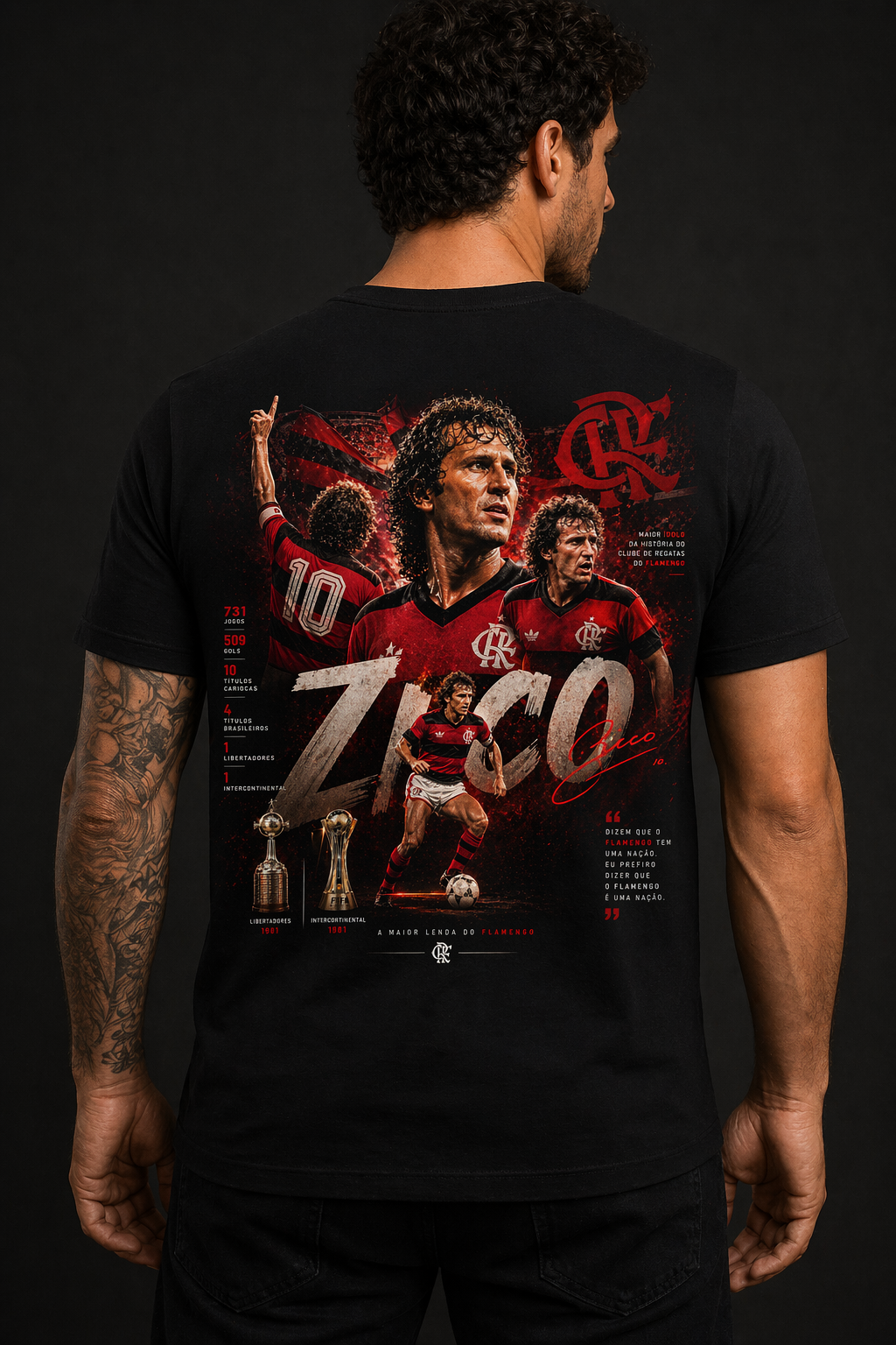 Camisa Casual Flamengo - Zico