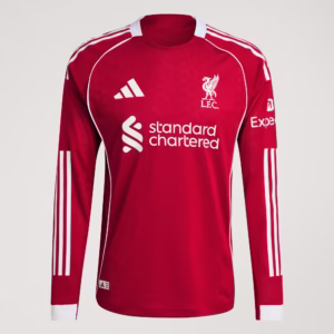 Camisa Liverpool I - 2025/26 Manga Longa