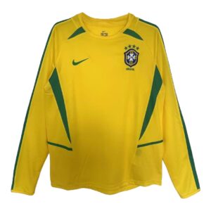 Camisa Brasil I Retrô - 2002 Manga Longa