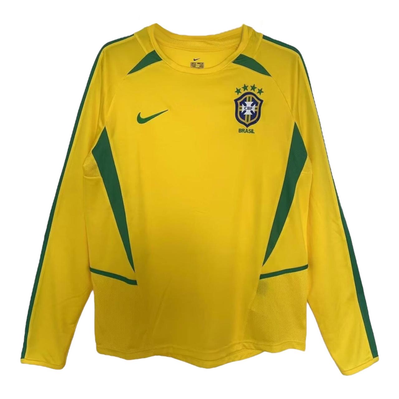 Camisa Brasil I Retrô - 2002 Manga Longa